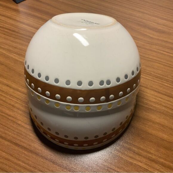 Rachael Ray 5 1/2" Circles and Dots Hand Painted Cereal Bowls Set of 2 A3 - Picture 4 of 5